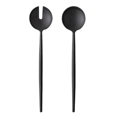 Couverts & ustensiles de cuisine - Handrin Couverts à salade, Noir, Acier inoxydable Set of 2 - BLOOMINGVILLE MULTIBRAND HOUSE