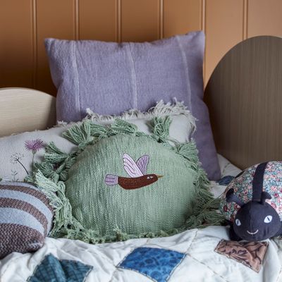 Coussins - Elinna Coussin, Verte, Coton  - BLOOMINGVILLE MINI