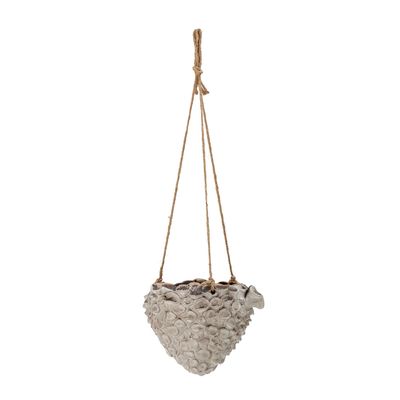 Flower pots - Alaz Flowerpot, Hanging, Nature, Stoneware  - CREATIVE COLLECTION