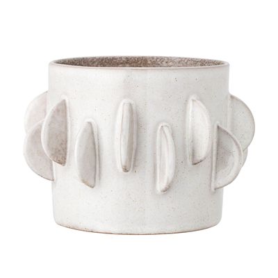 Flower pots - Roza Flowerpot, White, Stoneware - BLOOMINGVILLE MULTIBRAND HOUSE