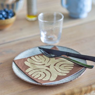 Napkins - Gritt Napkin, Brown, FSC® Mix, Papier Pack of 20 - BLOOMINGVILLE MULTIBRAND HOUSE