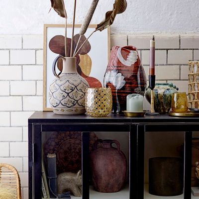 Bougeoirs et photophores  - Henrike Photophore, Marron, Verre  - BLOOMINGVILLE MULTIBRAND HOUSE