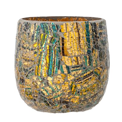 Bougeoirs et photophores - Fikayo Photophore, Or, Verre recyclé - BLOOMINGVILLE MULTIBRAND HOUSE