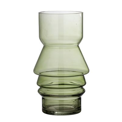 Vases - Zalla Vase, Green, Glass - BLOOMINGVILLE MULTIBRAND HOUSE