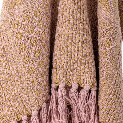 Plaids - Rodion Plaid, Rose, Coton recyclé  - BLOOMINGVILLE MULTIBRAND HOUSE