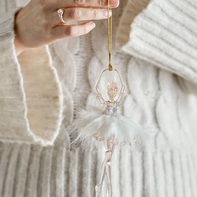 Christmas garlands and baubles - Misty Ornament, White, Plastic  - BLOOMINGVILLE MULTIBRAND HOUSE