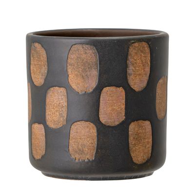 Pots de fleurs - Avo Pot de fleurs déco, Noir, Terre cuite - BLOOMINGVILLE MULTIBRAND HOUSE