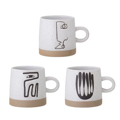 Tasses et mugs - Eliana Mug, Gris, Grès Set of 3 - BLOOMINGVILLE MULTIBRAND HOUSE