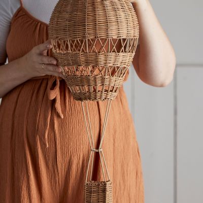 Decorative objects - Huggi Mobile, Brown, Rattan  - BLOOMINGVILLE MINI