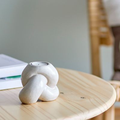 Bougeoirs et photophores  - Tangle Photophore et bougeoir, Nature, Grès  - BLOOMINGVILLE MULTIBRAND HOUSE