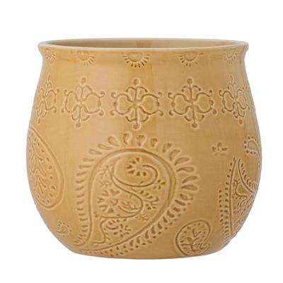 Flower pots - Rani Flowerpot, Yellow, Stoneware  - BLOOMINGVILLE MULTIBRAND HOUSE