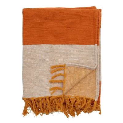 Throw blankets - Motril Throw, Orange, Cotton - BLOOMINGVILLE MULTIBRAND HOUSE