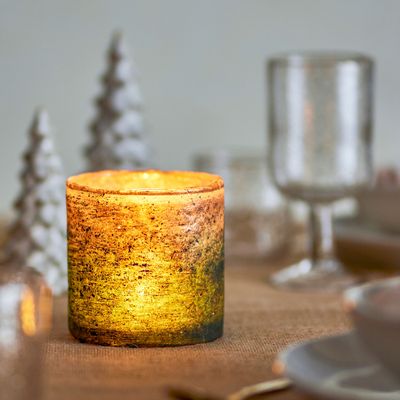 Candlesticks and candle holders - Janessa Votive, Green, Recycled Glass  - BLOOMINGVILLE MULTIBRAND HOUSE