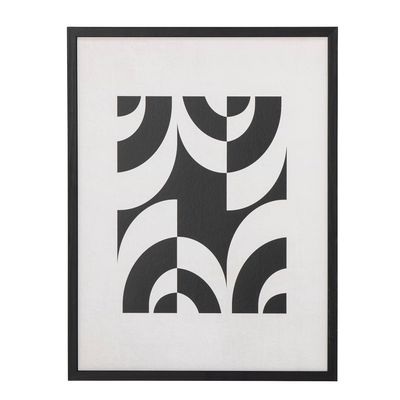 Autres décorations murales - Mono Illustration avec cadre, Noir, Pin  - BLOOMINGVILLE MULTIBRAND HOUSE