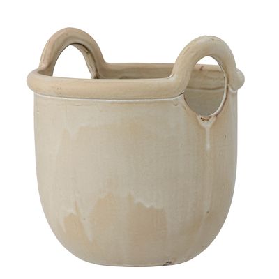 Flower pots - Janti Flowerpot, Nature, Stoneware - BLOOMINGVILLE MULTIBRAND HOUSE