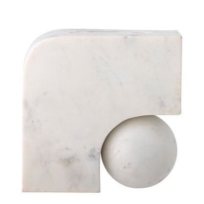 Bougeoirs et photophores - Abbelin Bougeoir, Blanc, Marbre - BLOOMINGVILLE MULTIBRAND HOUSE