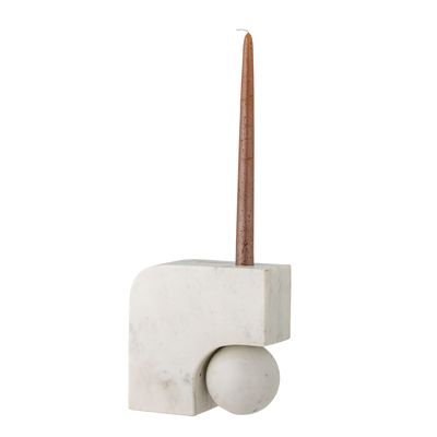 Candlesticks and candle holders - Abbelin Candle Holder, White, Marble  - BLOOMINGVILLE MULTIBRAND HOUSE