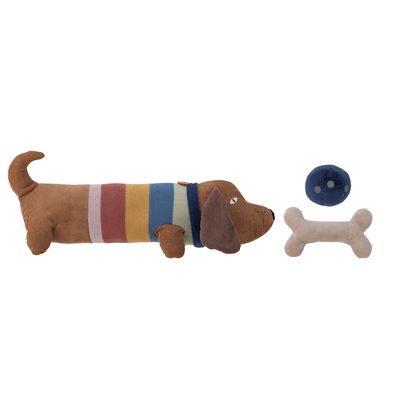 Toys - Charlie Soft toy, Brown, Cotton Set of 3 - BLOOMINGVILLE MINI