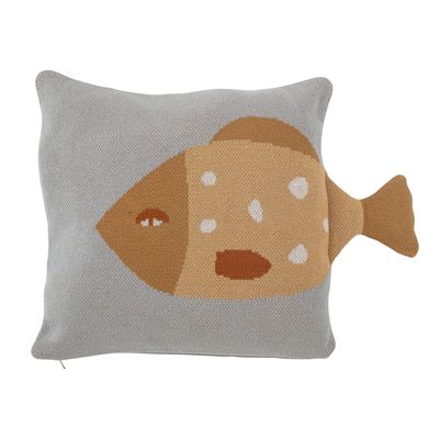 Cushions - Larle Cushion, Blue, Cotton OEKO-TEX® - BLOOMINGVILLE MINI