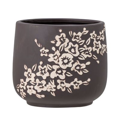 Flower pots - Betino Flowerpot, Brown, Stoneware - BLOOMINGVILLE MULTIBRAND HOUSE