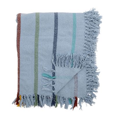 Plaids - Frey Plaid, Blue, Coton recyclé - BLOOMINGVILLE MINI