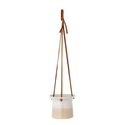 Flower pots - Luiz Flowerpot, Hanging, Grey, Stoneware - BLOOMINGVILLE MULTIBRAND HOUSE