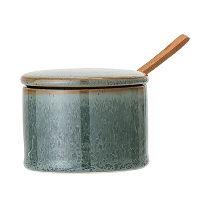 Boîtes de conservation - Pixie Cruche avec couvercle et cuillère, Verte, Grès - BLOOMINGVILLE MULTIBRAND HOUSE