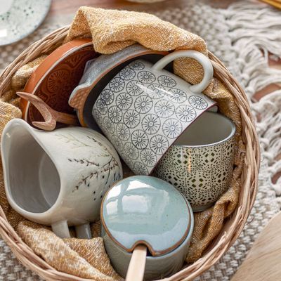 Boîtes de conservation - Pixie Cruche avec couvercle et cuillère, Verte, Grès  - BLOOMINGVILLE MULTIBRAND HOUSE