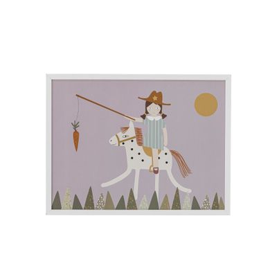 Autres décorations murales - Rosa Illustration avec cadre, Blanc, Pin - BLOOMINGVILLE MINI