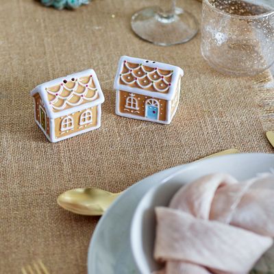 Couverts & ustensiles de cuisine - Ginnie Ensemble de sel et poivre, Marron, Céramique Set of 2 - BLOOMINGVILLE MULTIBRAND HOUSE