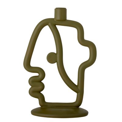 Candlesticks and candle holders - Flavie Candle Holder, Green, Polyresin - BLOOMINGVILLE MULTIBRAND HOUSE