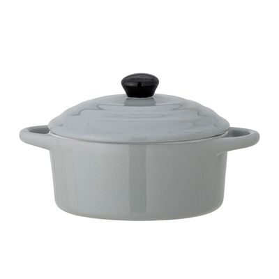 Couverts & ustensiles de cuisine - Thanos Plat au four avec couvercle, Gris, Grès - BLOOMINGVILLE MULTIBRAND HOUSE