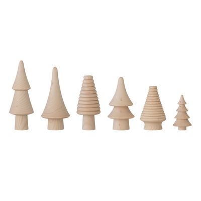 Decorative objects - Rias Deco Tree, Nature, Ash Set of 6 - BLOOMINGVILLE MULTIBRAND HOUSE