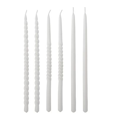 Bougies - Twist Bougie, Blanc, Parafine Pack of 6 - BLOOMINGVILLE MULTIBRAND HOUSE