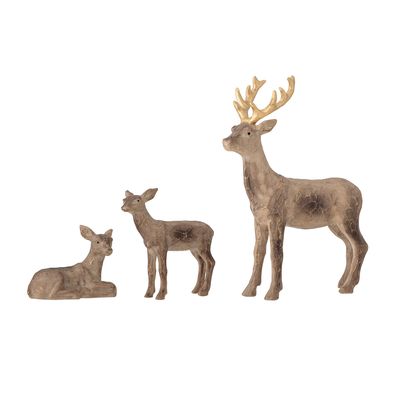 Objets de décoration - Tuan Déco, Marron, Polyrésine Set of 3 - BLOOMINGVILLE MULTIBRAND HOUSE