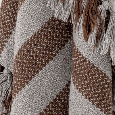 Throw blankets - Nann Throw, Brown, Recycled Cotton  - BLOOMINGVILLE MINI