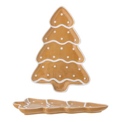 Kitchen utensils - Ginnie Serving Plate, Brown, Ceramic - BLOOMINGVILLE MULTIBRAND HOUSE