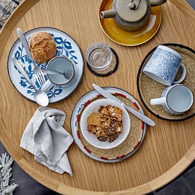 Mugs - Molly Mug, Blue, Stoneware Set of 3 - BLOOMINGVILLE MULTIBRAND HOUSE