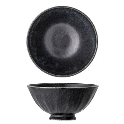 Bowls - Yoko Bowl, Black, Porcelain Set of 4 - BLOOMINGVILLE MULTIBRAND HOUSE