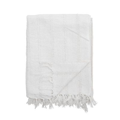 Throw blankets - Niccoline Throw, White, Cotton - BLOOMINGVILLE MULTIBRAND HOUSE