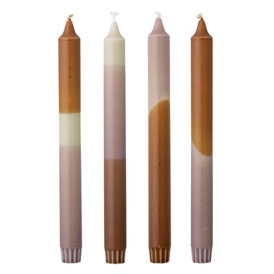 Candles - Dip Dye Candle, Purple, Parafin Pack of 4 - BLOOMINGVILLE MULTIBRAND HOUSE