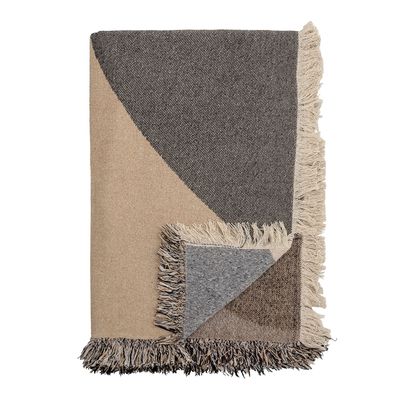 Throw blankets - Tasja Throw, Nature, Recycled Cotton - BLOOMINGVILLE MULTIBRAND HOUSE