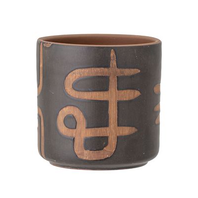 Pots de fleurs - Abas Pot de fleurs déco, Marron, Terre cuite  - BLOOMINGVILLE MULTIBRAND HOUSE