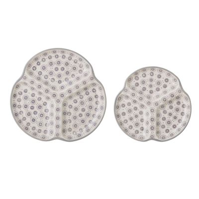 Plateaux - Elsa Plateau, Gris, Grès Set of 2 - BLOOMINGVILLE MULTIBRAND HOUSE