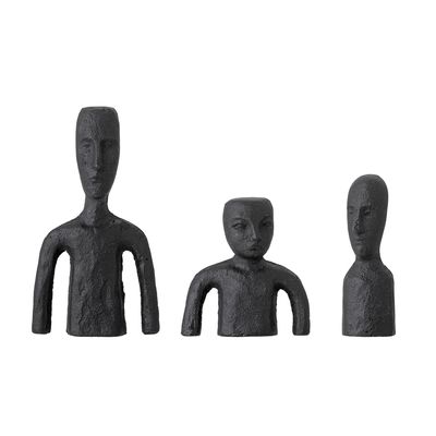 Decorative objects - Rhea Deco, Black, Metal Set of 3 - BLOOMINGVILLE MULTIBRAND HOUSE