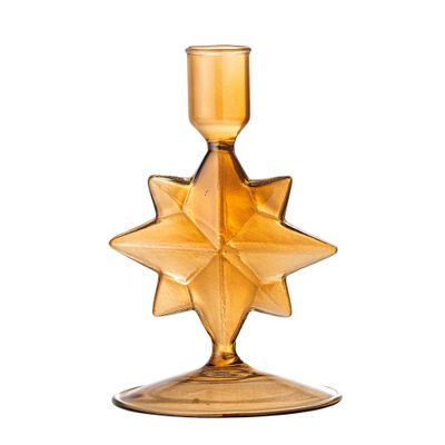 Bougeoirs et photophores - Jisele Bougeoir, Marron, Verre - BLOOMINGVILLE MULTIBRAND HOUSE
