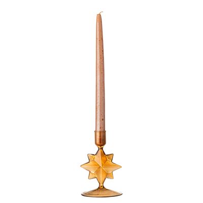 Bougeoirs et photophores  - Jisele Bougeoir, Marron, Verre  - BLOOMINGVILLE MULTIBRAND HOUSE