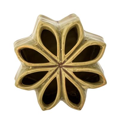 Vases - Aleena Vase, Yellow, Stoneware  - CREATIVE COLLECTION