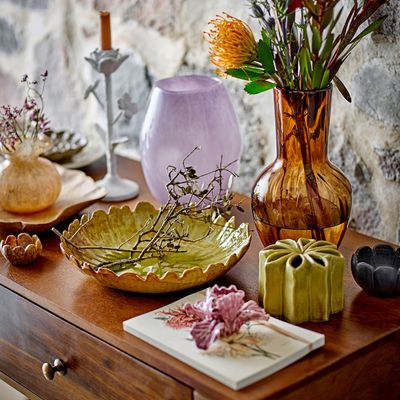 Vases - Aleena Vase, Jaune, Grès  - CREATIVE COLLECTION