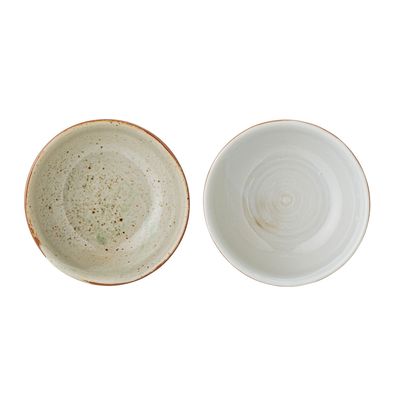 Bowls - Peony Bowl, Brown, Stoneware Set of 2 - CREATIVE COLLECTION